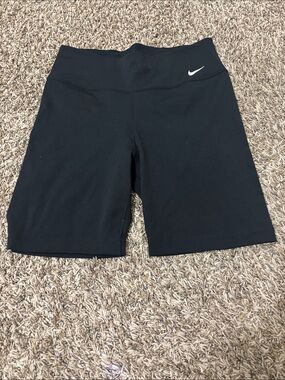 Nike Women's Black High-Rise Bike Shorts with Swoosh